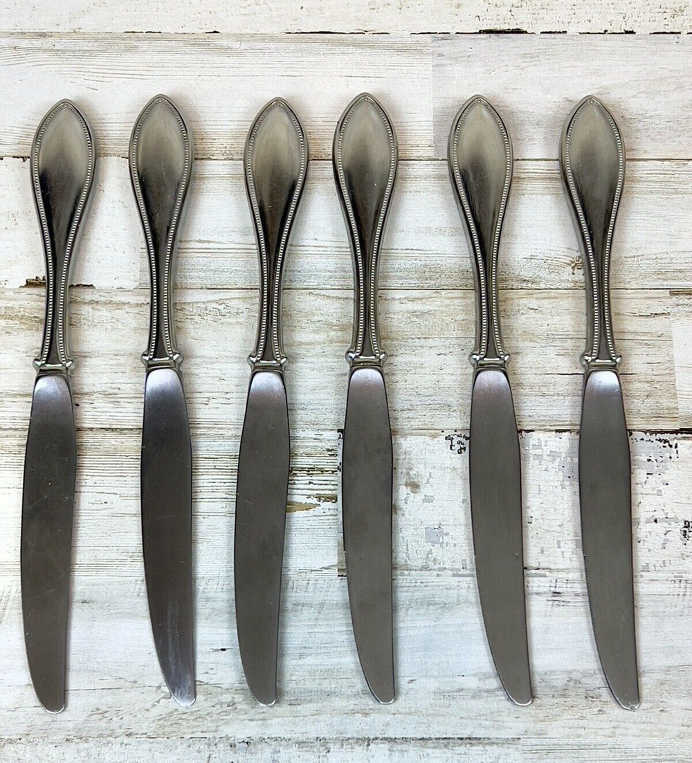 Oneida Arbor American Harmony 6 Hollow Handle Dinner Knives 9.5" Stainless